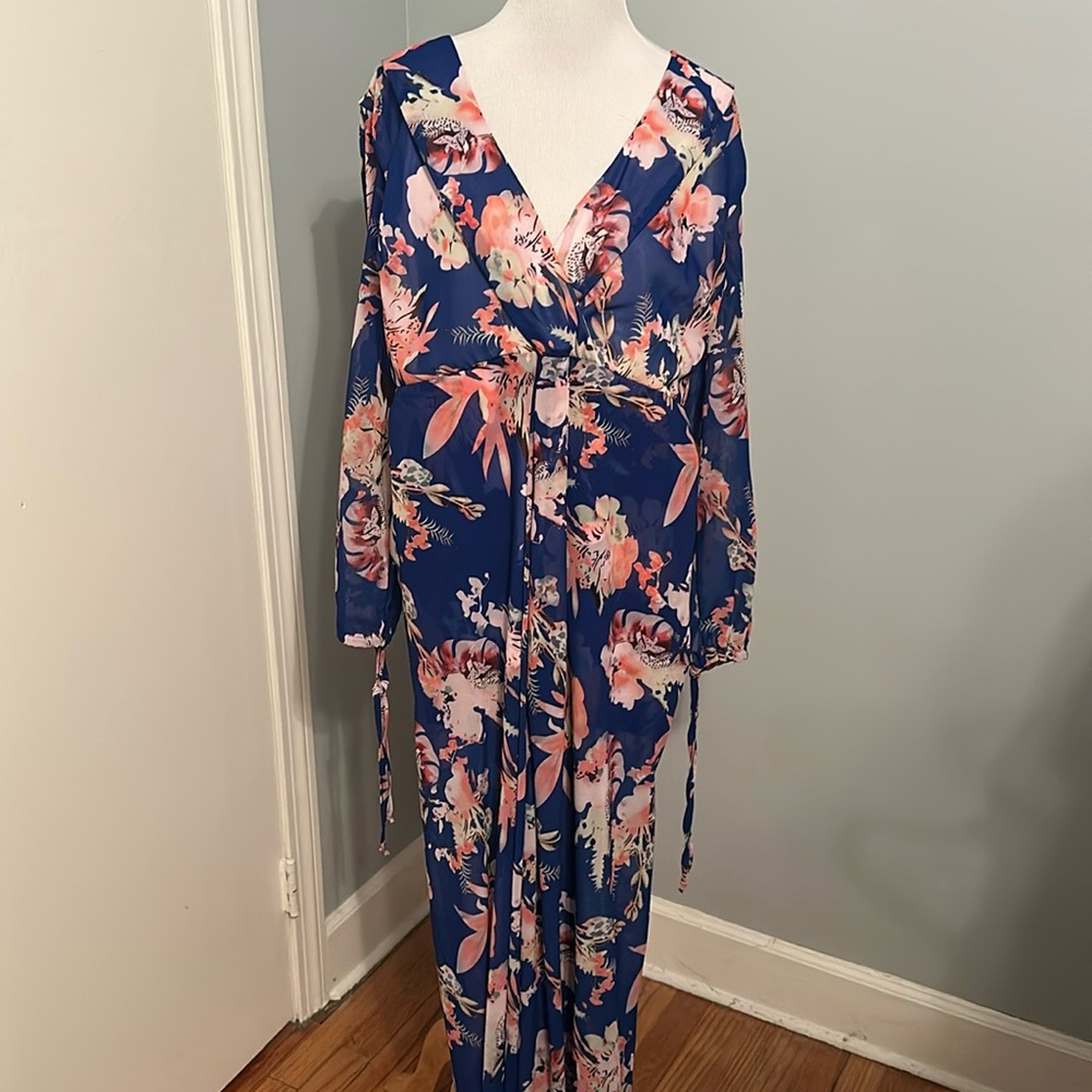 Long sleeve Romper/dress floral